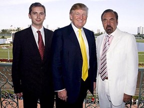 Sergei Millian, Donald Trump and Jorge Pérez in a social media image