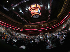 This June 30, 2013 file photo shows a general view of the NHL Draft in Newark, N.J.
