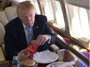 Trump celebrated winning the Republican nomination with McDonald's