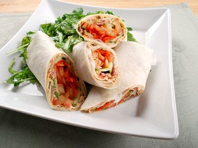 These child-friendly Mediterranean wraps are stuffed with a flavourful feta filling.
