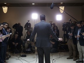 House Intelligence Committee Chairman Devin Nunes, R-Calif., speaks to reporters at the Capitol in Washington, Friday, March 24, 2017