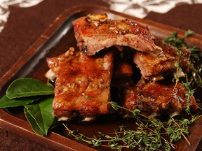 Get your napkins ready for these maple glazed ribs.