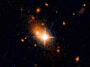 The Hubble Space Telescope image that revealed the runaway quasar.