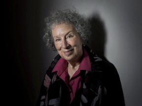 Author Margaret Atwood poses in Toronto on June 9, 2015.
