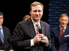 Candidate Brad Trost speaks at a Conservative leadership debate in February.