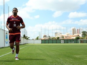 Bruno Fernandes begins training as the new goalkeeper at the Boa Esporte club in the city of Varginha, Minas Gerais, southeast Brazil on March 14, 2017.