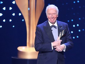 Christopher Plummer accepts the Lifetime Achievement Award at the 2017 Canadian Screen Awards in Toronto on Sunday, March 12, 2017.