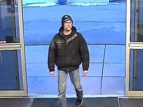 Surveillance footage from the Ron Ebbersen Arena in Airdrie, Alta., shows a man RCMP suspect stole an insulin pump from a 12-year-old boy.