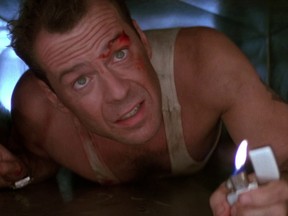 Bruce Willis in Die Hard.