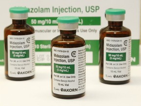 The sedative midazolam at a hospital pharmacy in Oklahoma City.