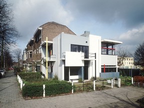 The Rietveld Schröder House in Utrecht, Netherlands is one of the best known examples of De Stijl architecture.