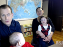 Robert E. Kelly, his wife, Kim Jung-A, and their two children.