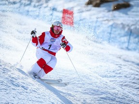 Mikael Kingsbury won the bronze medal in the FIS Freestyle Ski and Snowboard World Championships moguls competition on March 8.