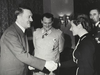 Adolf Hitler awards Hanna Reitsch the Iron Cross 2nd Class in March 1941.