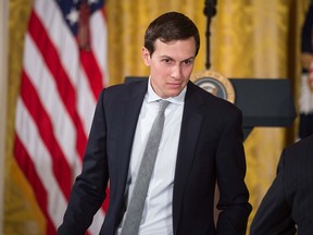 Senior White House adviser Jared Kushner, the son-in-law of President Donald Trump, is seen at a press conference on Feb. 16, 2017.