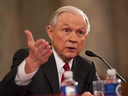 Jeff Sessions testifies during his confirmation hearing to be U.S. Attorney General before the Senate Judiciary Committee on Jan. 10, 2017, in Washington