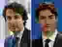 The Netherlands' Green Left party leader Jesser Klaver (left) and PM Justin Trudeau.