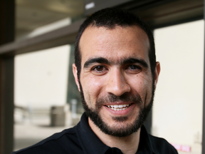 Omar Khadr outside an Edmonton courthouse in May 2015.