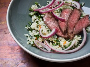 Coconut Rice and Thai Beef.