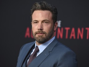 In this Oct. 10, 2016, file photo, Ben Affleck arrives at the world premiere of "The Accountant" at the TCL Chinese Theatre in Los Angeles. Affleck says he has recently completed treatment for alcohol addiction. The actor and director on Tuesday, March 14, 2017, posted on his personal Facebook page that this is the first of many steps being taken towards a positive recovery.