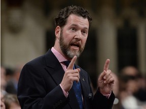 Conservative MP Scott Reid asks a question during question period in the House of Commons on Parliament Hill in Ottawa on June 2, 2016.