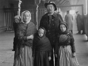 A family of Slavic immigrants photographed around 1911.