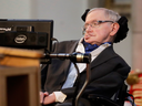 Professor Stephen Hawking delivers a speech in London, England, on March 6, 2017.
