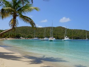 Salt Whistle Bay on Mayreau island — part of St. Vincent and the Grenadines — is one of the Caribbean's prime beaches.