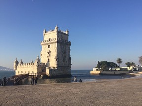 The picturesque Tower of Belem is a UNESCO World Heritage site and one of Lisbon's most famous landmarks. It dates to the 16th century when Portuguese explorers sailed the globe, establishing a colonial empire that stretched from Asia to Africa to South America.