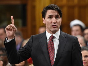 Prime Minister Justin Trudeau responds to a question in the House of Commons on Parliament Hill in Ottawa, March 20, 2017.