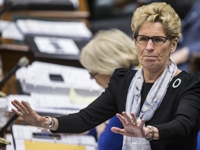 Premier Kathleen Wynne gets questioned on the Liberal Ad campaign to cut hydro rates during question period at Queen's Park in Toronto, Ont. on Monday March 20, 2017.