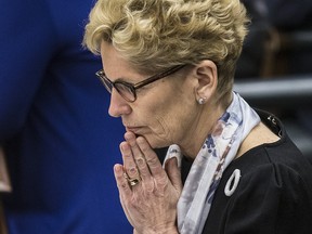 Premier Kathleen Wynne gets questioned on the Liberal Ad campaign to cut hydro rates during question period at Queen's Park in Toronto, Ont. on Monday March 20, 2017.