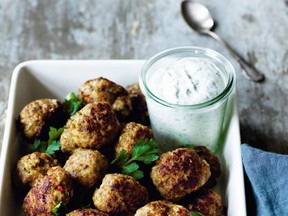 Meatballs with herb-flavoured yogurt dressing would go well with a warm potato salad.