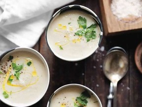 Parsnips combine with onions, garlic and beans to make a lusty cold weather soup.