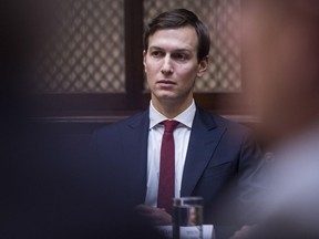Jared Kushner, President Donald Trump's senior adviser and son-in-law, listens during a meeting with small business leaders at the White House on Jan. 30.