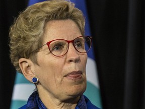 Premier Kathleen Wynne answers questions about hydro among other things at Queen's Park in Toronto, Ont. on March 6, 2017.