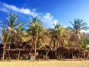 A classic Zipolite palapa restaurant and lodging. There are no all-inclusive chain hotels in this part of Mexico yet.