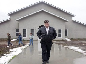 Winston Blackmore is seen outside his community hall in the isolated religious commune of Bountiful, B.C.