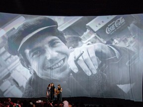 A tribute to Leonard Cohen at the Juno Awards held on Sunday at the Canadian Tire Centre.