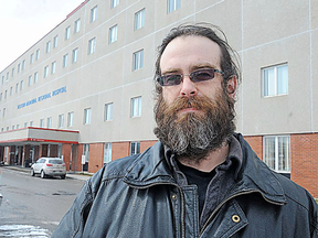 Andrew Abbass outside Western Memorial Regional Hospital in Corner Brook, N.L., in April 2015.