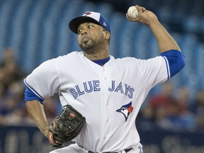 Blue Jays starting pitcher Francisco Liriano throws against the Boston Red Sox during their game at Rogers Centre in Toronto on Wednesday night.