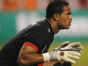 FILE - This April 7, 2010 file photo shows Flamengo's goalkeeper Bruno Fernandes de Souza during a soccer game in Rio de Janeiro, Brazil.