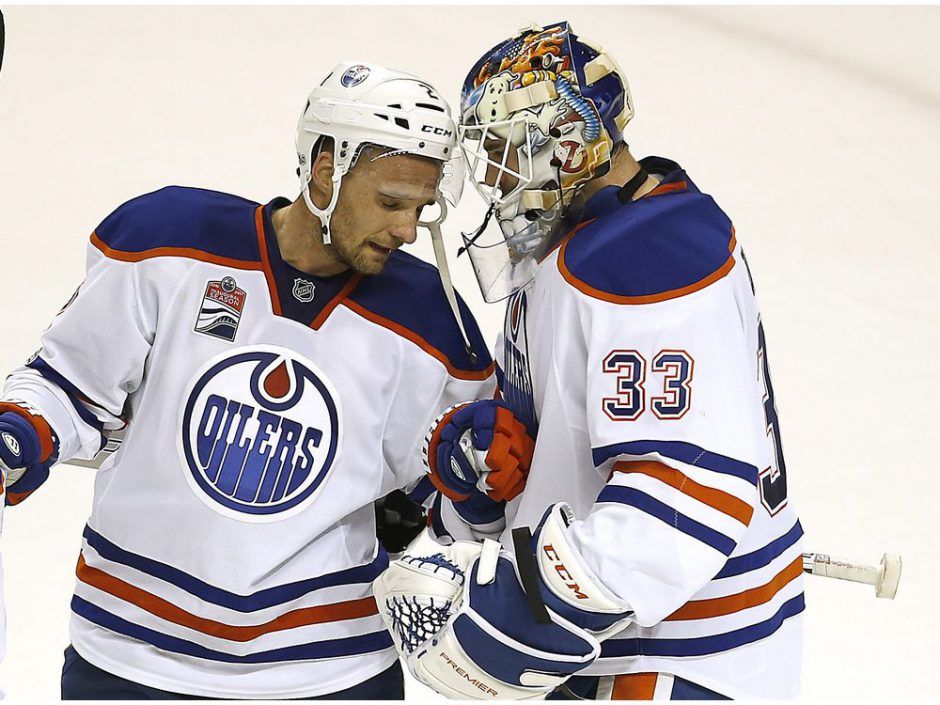 Oilers shut out Sharks for first playoff win since 2006