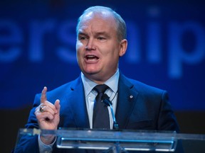 Erin O'Toole during the Conservative Party of Canada leadership debate in Vancouver, British Columbia, Canada, on Sunday, Feb. 19, 2017.