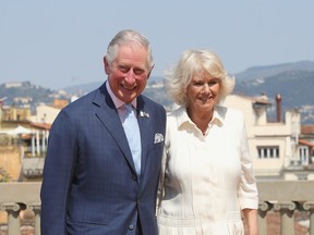 Prince Charles, Prince of Wales and Camilla, Duchess of Cornwall in Florence, Italy, on April 3.