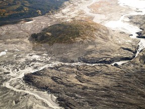 A stream flows through the toe of Kaskawulsh glacier in Canada. In 2016, this channel allowed the glacier's meltwater to drain in a different direction than normal, resulting in the Slims River water being rerouted to a different river system. MUST CREDIT: Dan Shugar.
Dan Shugar, Dan Shugar