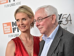 Cynthia Nixon and Terence Davies attend "A Quiet Passion" and "Neruda" premiere during the 54th New York Film Festival at Alice Tully Hall on October 5, 2016 in New York City.