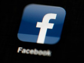 A photo of the Facebook logo. Social media was used by the girlfriend to fake her own death.