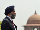 Defence Minister Harjit Singh Sajjan in New Delhi on April 18, 2017.