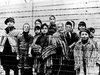 A group of children at the Auschwitz Nazi concentration camp on Jan. 27, 1945, just after the liberation by the Soviet army.
